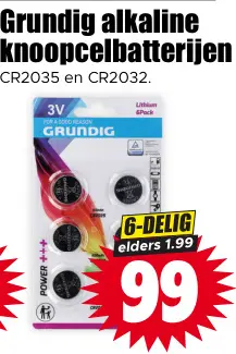 Aanbieding: alkaline knoopcelbatterijen