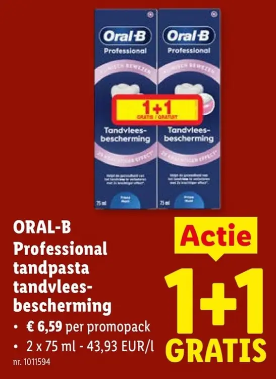 Promotie: Professional tandpasta tandvleesbescherming