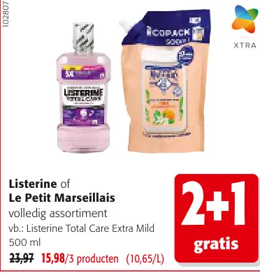 Promotie: Listerine of Le Petit Marseillais