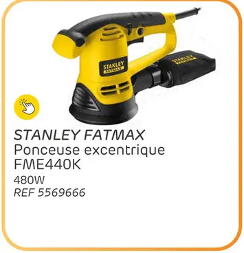 Offre: Ponceuse excentrique stanley fatmax fme440k - 480w - diam. 125 mm