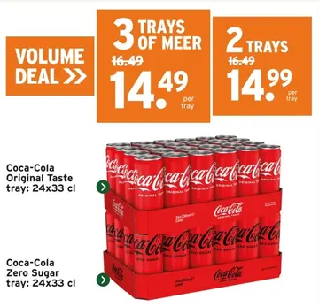 Aanbieding: Coca-Cola Zero Sugar tray