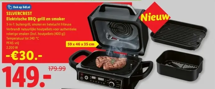 Aanbieding: Elektrische BBQ-grill en smoker
