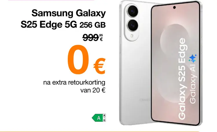 Aanbieding: Samsung Galaxy S25 Edge 5G 256 GB