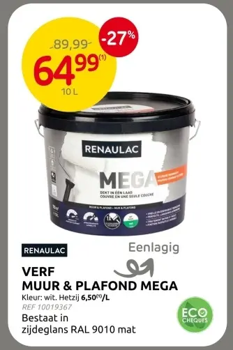Promotie: Verf muur & plafond mega