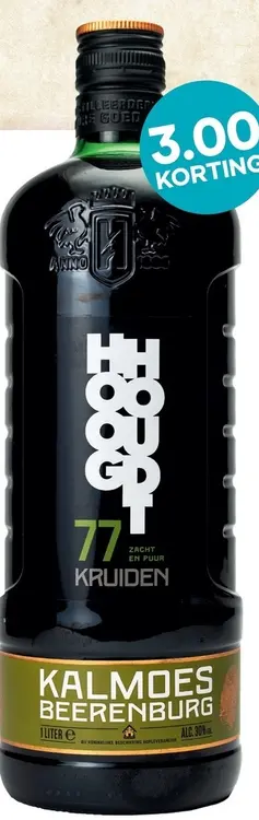 Aanbieding: Hooghoudt Kalmoes Beerenburg of Zachtbitter