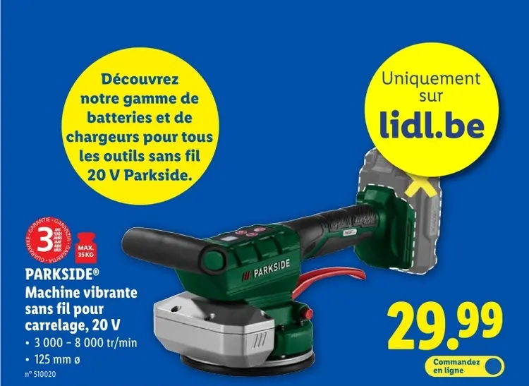 Offre: Machine vibrante sans fil pour carrelage