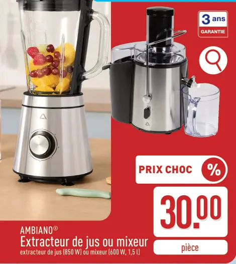 Offre: Extracteur de jus ou mixeur