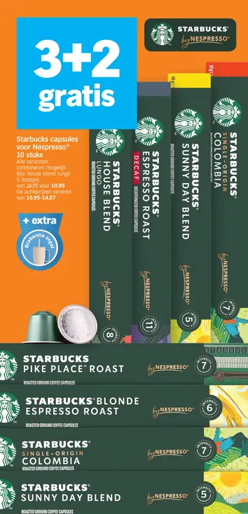 Promotie: Starbucks capsules voor Nespresso