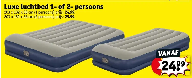 Aanbieding: Luxe luchtbed 1- of 2- persoons