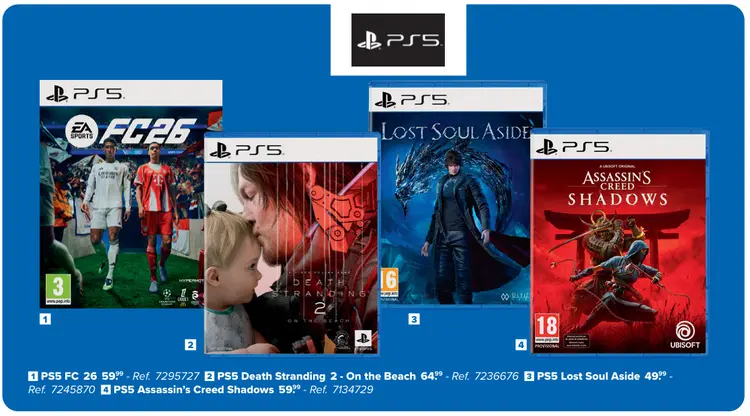 Promotie: FC 26, Death Stranding 2 - On the Beach, Lost Soul Aside en Assassin's Creed Shadows