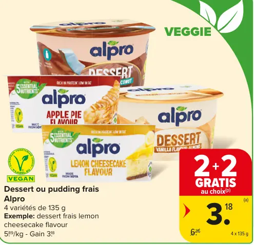 Offre: Dessert ou pudding frais