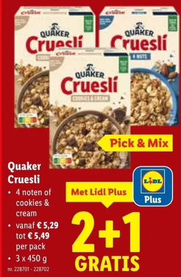 Aanbieding: Quaker Cruesli