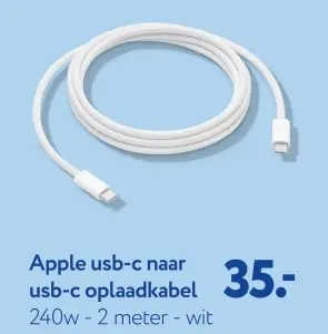 Aanbieding: usb-c naar usb-c oplaadkabel