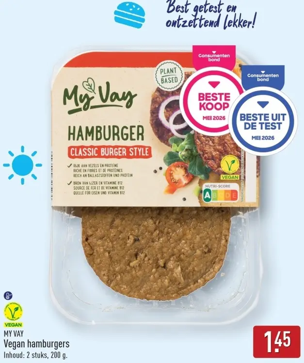 Aanbieding: Vegan hamburgers