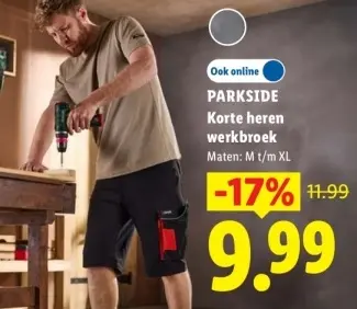 Aanbieding: Korte heren werkbroek