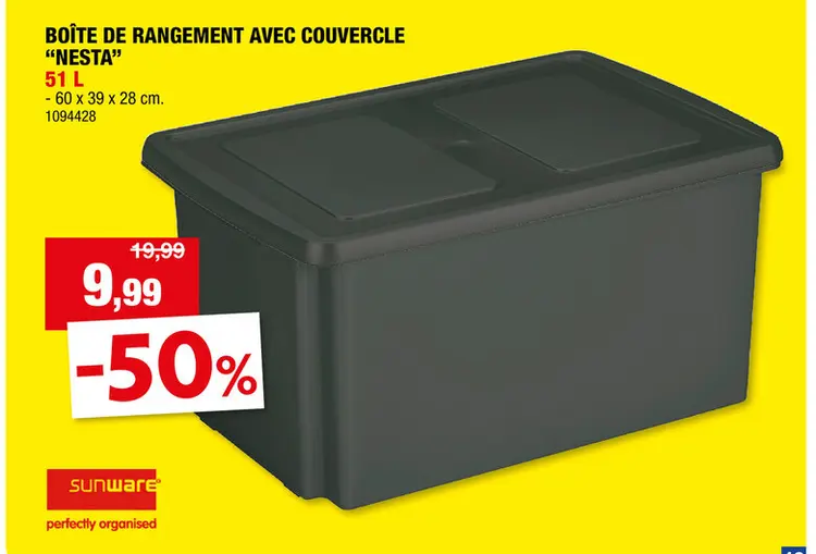 Offre: Boîte de rangement avec couvercle "nesta"