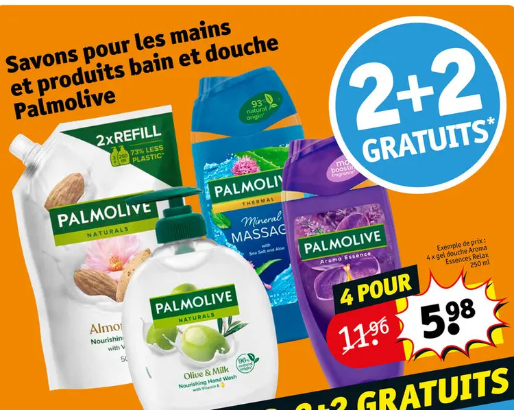 Offre: Savons pour les mains et produits bain et douche