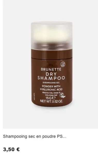 Offre: Shampooing sec en poudre