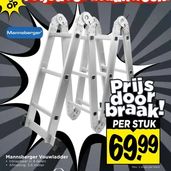 Aanbieding: Vouwladdder