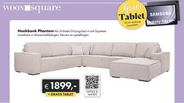 Aanbieding: Phantom hoekbank naturel
