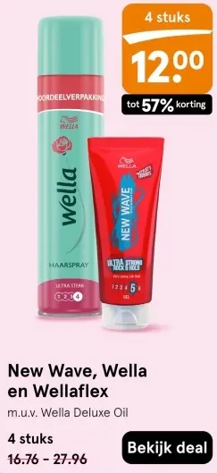 Aanbieding: New Wave, Wella en Wellaflex