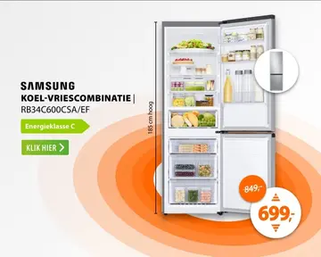 Aanbieding: Samsung RB34C600CSA/EF Zilver