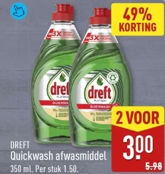 Aanbieding: Quickwash afwasmiddel