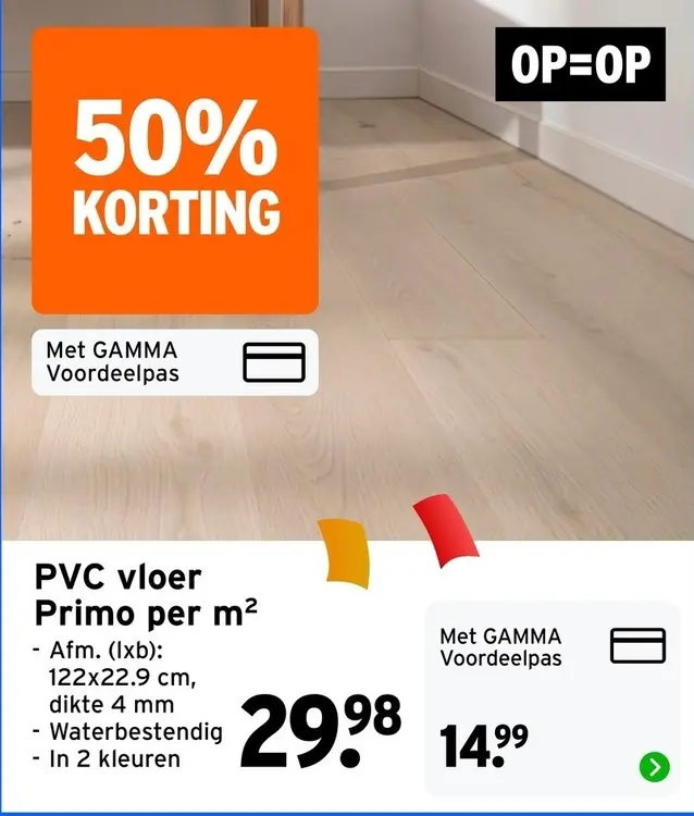 Aanbieding: Pvc vloer Primo