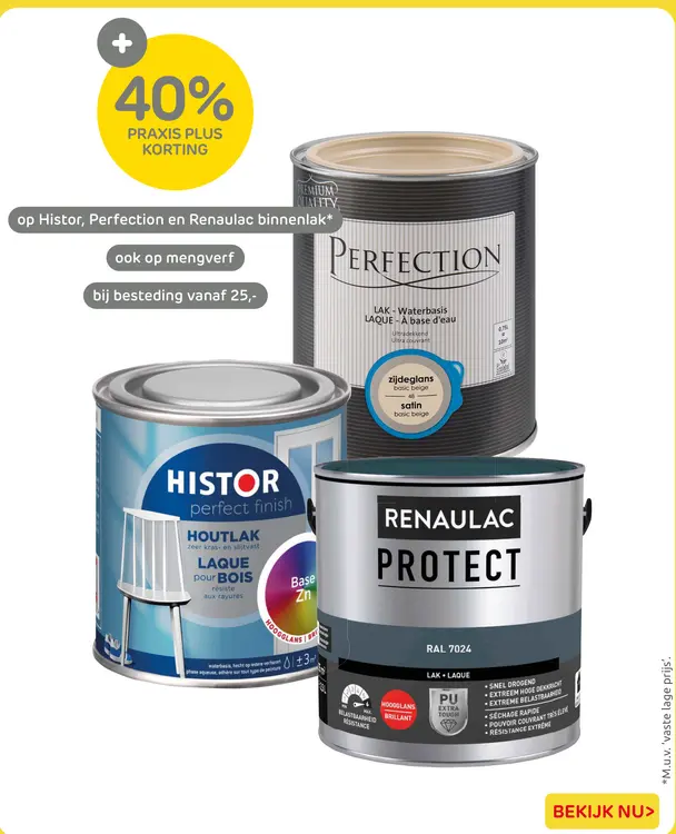 Aanbieding: Histor, Perfection en Renaulac binnenlak