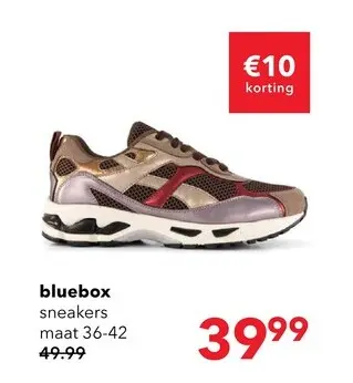 Aanbieding: Blue Box dames sneakers bruin metallic