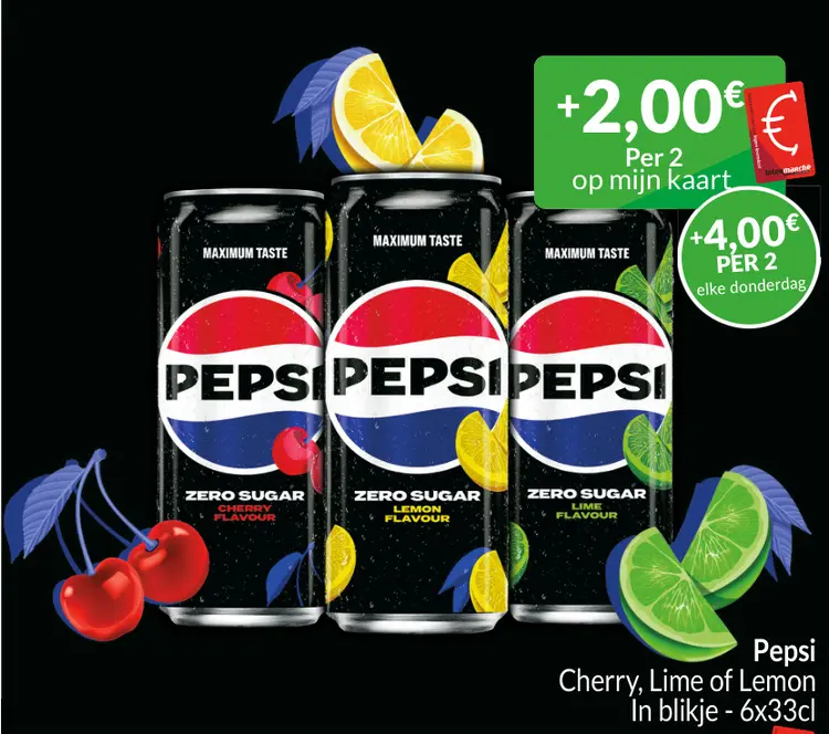 Promotie: Pepsi Cherry, Lime of Lemon