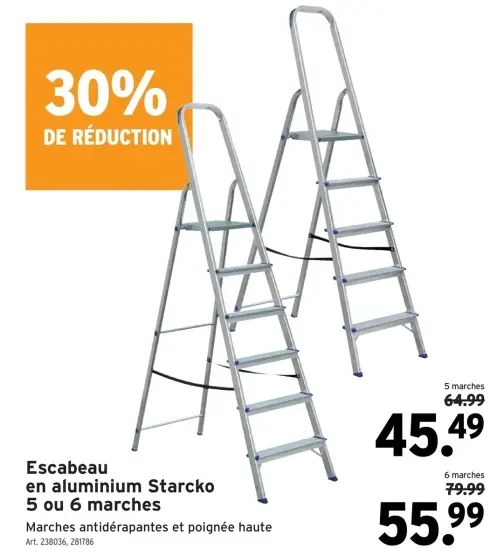 Offre: Escabeau en aluminium Starcko