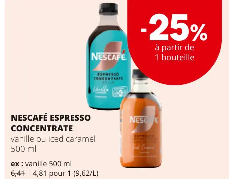 Offre: Nescafé espresso concentrate