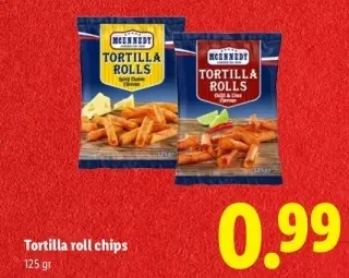 Aanbieding: Tortilla roll chips