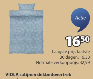 Aanbieding: VIOLA satijnen dekbedovertrek