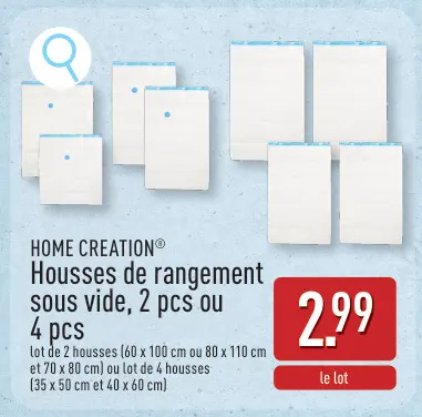 Offre: Housses de rangement sous vide