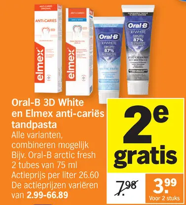 Promotie: 3D White en Elmex anti-cariës tandpasta