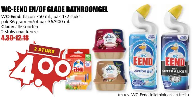Aanbieding: Wc-eend en/of Glade bathroomgel