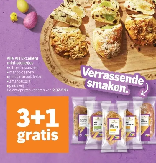 Aanbieding: AH Excellent mini-stolletjes