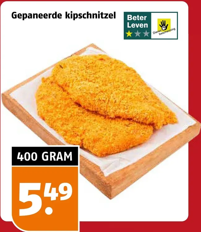Aanbieding: Gepaneerde kipschnitzel