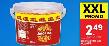 Offre: Biscuits apéritifs dans un seau XXL