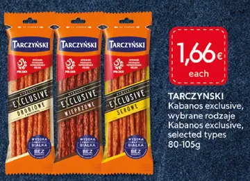 Aanbieding: TARCZYŃSKI Kabanos exclusive, wybrane rodzaje