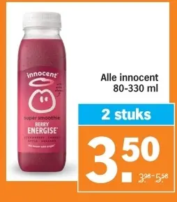 Aanbieding: innocent super smoothie BERRY ENERGISE