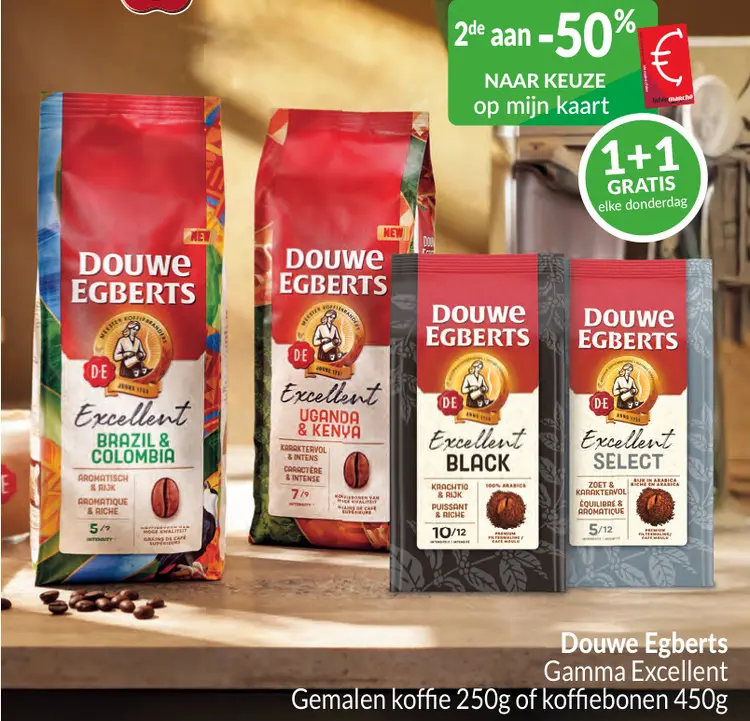 Promotie: Gamma Excellent gemalen koffie of koffiebonen
