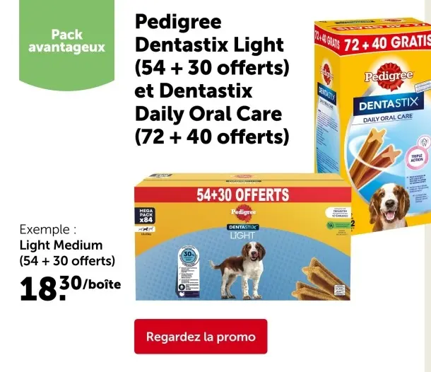 Offre: Dentastix Light et Dentastix Daily Oral Care