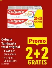 Promotie: Tandpasta total original