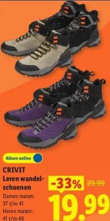 Aanbieding: Leren wandelschoenen