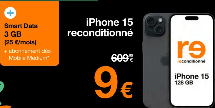 Offre: IPhone 15 reconditionné