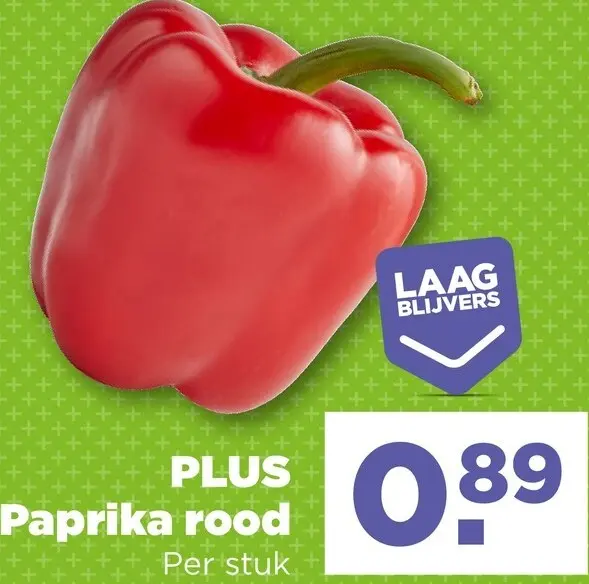 Aanbieding: PLUS Paprika rood