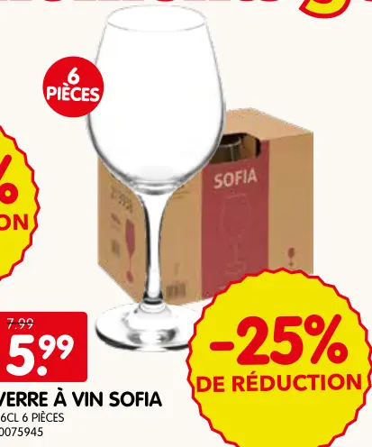 Offre: Sofia Verre à vin Sofia